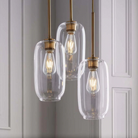 Clear Cognac Glass Nordic Pendant Lamp