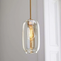Clear Cognac Glass Nordic Pendant Lamp