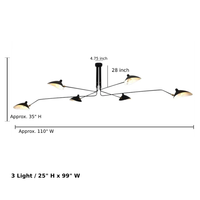 Nordic Spider Arm Chandelier Light