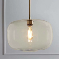 Clear Cognac Glass Nordic Pendant Lamp