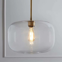 Clear Cognac Glass Nordic Pendant Lamp