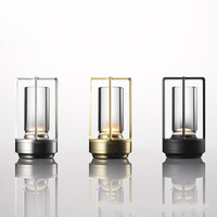 Metallic Cordless Charging Table Lamp