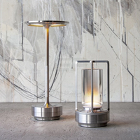 Metallic Cordless Charging Table Lamp