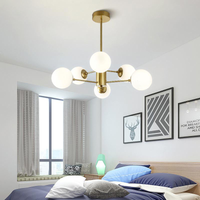 Glass Ball Rod Chandelier Light