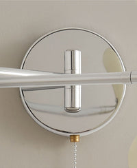 Swing Arm White Capsule Wall Lamp