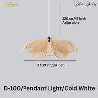 Rattan Flower Handmade Pendant Light