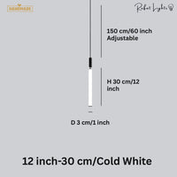 Sleek Modern Long Tube Pendant Light