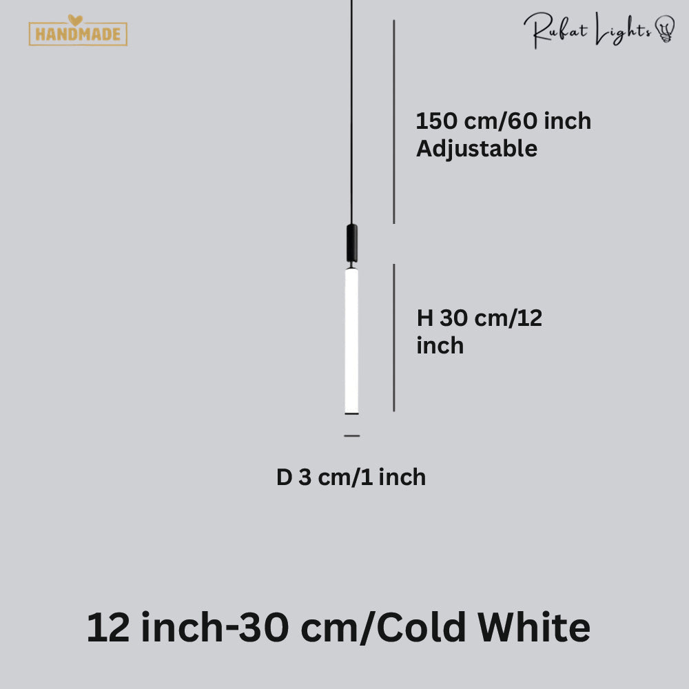 Sleek Modern Long Tube Pendant Light