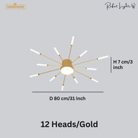 Modern Full Star Shine Rays Chandelier Lamps