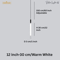 Sleek Modern Long Tube Pendant Light