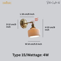 Copper Wandlamp Sconce Glass Wall Light