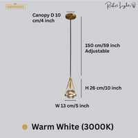 Blowball Gold Crystal Pendant Light