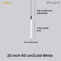 Sleek Modern Long Tube Pendant Light