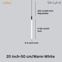 Sleek Modern Long Tube Pendant Light