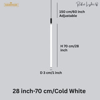 Sleek Modern Long Tube Pendant Light