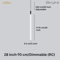 Sleek Modern Long Tube Pendant Light
