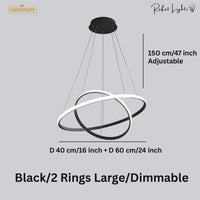Modern LED Rings Circle Hanging Chandelier