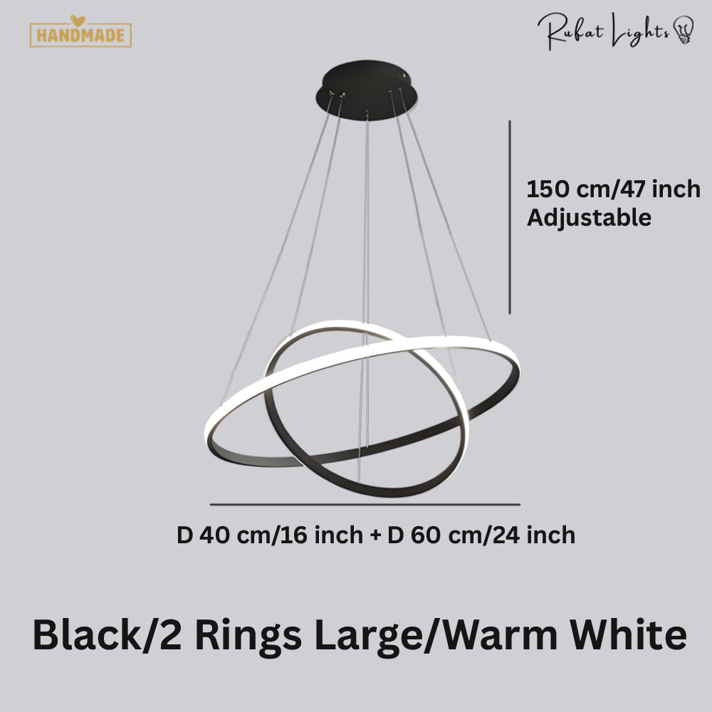 Modern LED Rings Circle Hanging Chandelier
