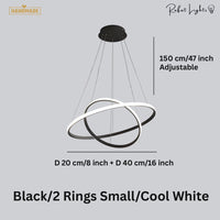 Modern LED Rings Circle Hanging Chandelier