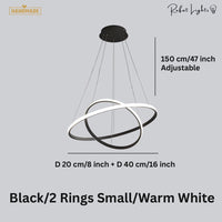 Modern LED Rings Circle Hanging Chandelier