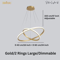 Modern LED Rings Circle Hanging Chandelier