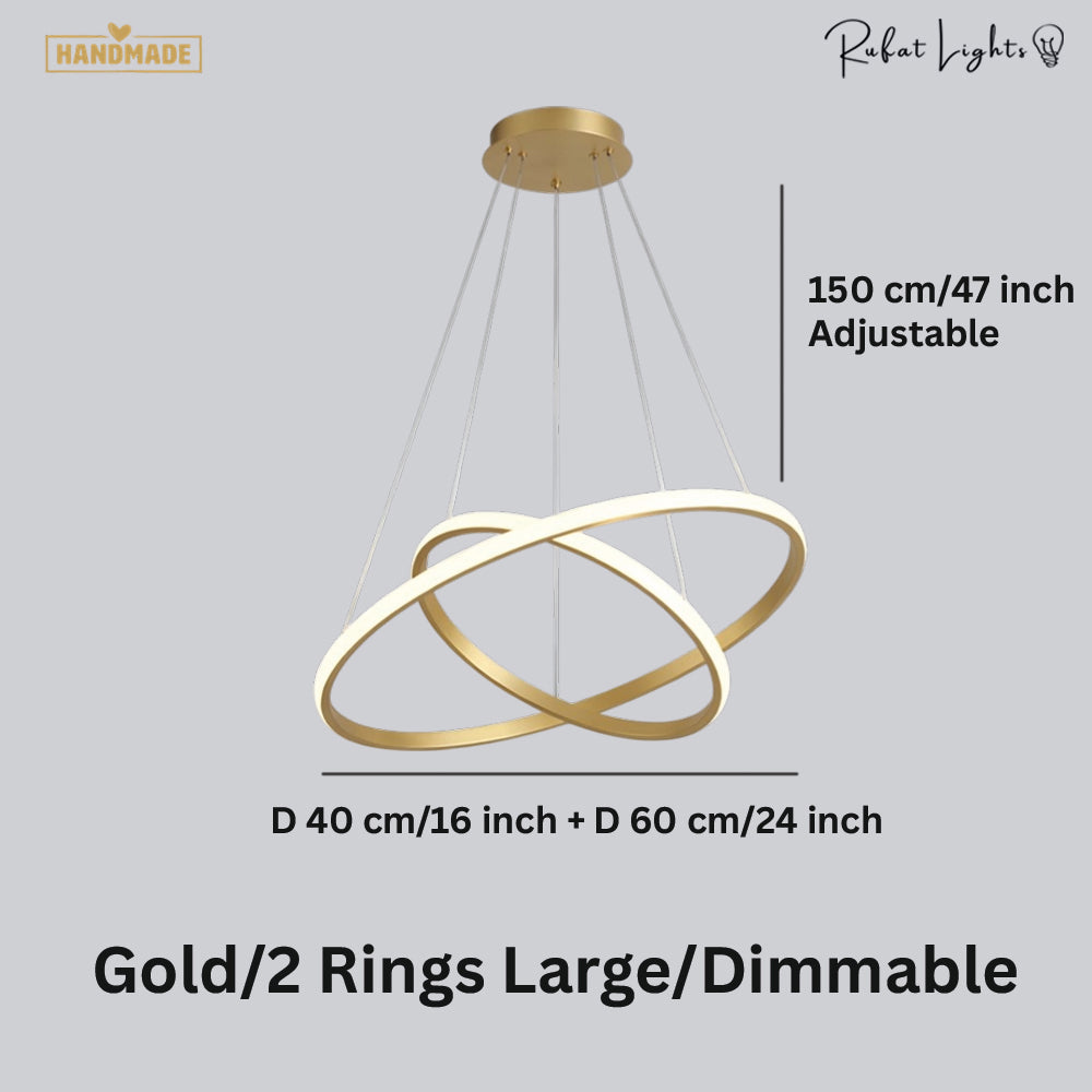 Modern LED Rings Circle Hanging Chandelier