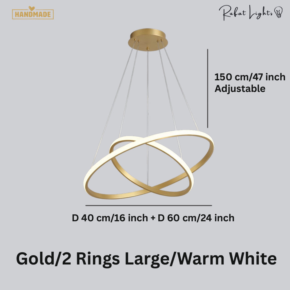 Modern LED Rings Circle Hanging Chandelier