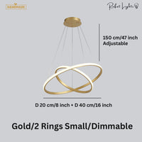 Modern LED Rings Circle Hanging Chandelier