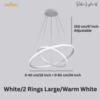 Modern LED Rings Circle Hanging Chandelier