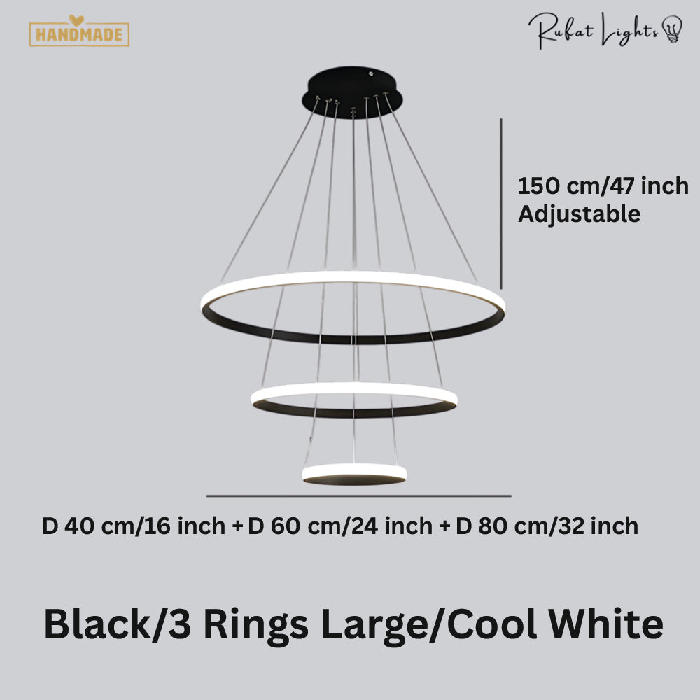 Modern LED Rings Circle Hanging Chandelier