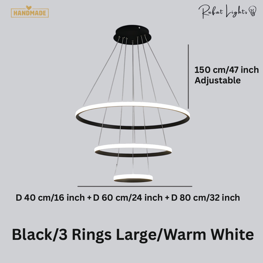Modern LED Rings Circle Hanging Chandelier