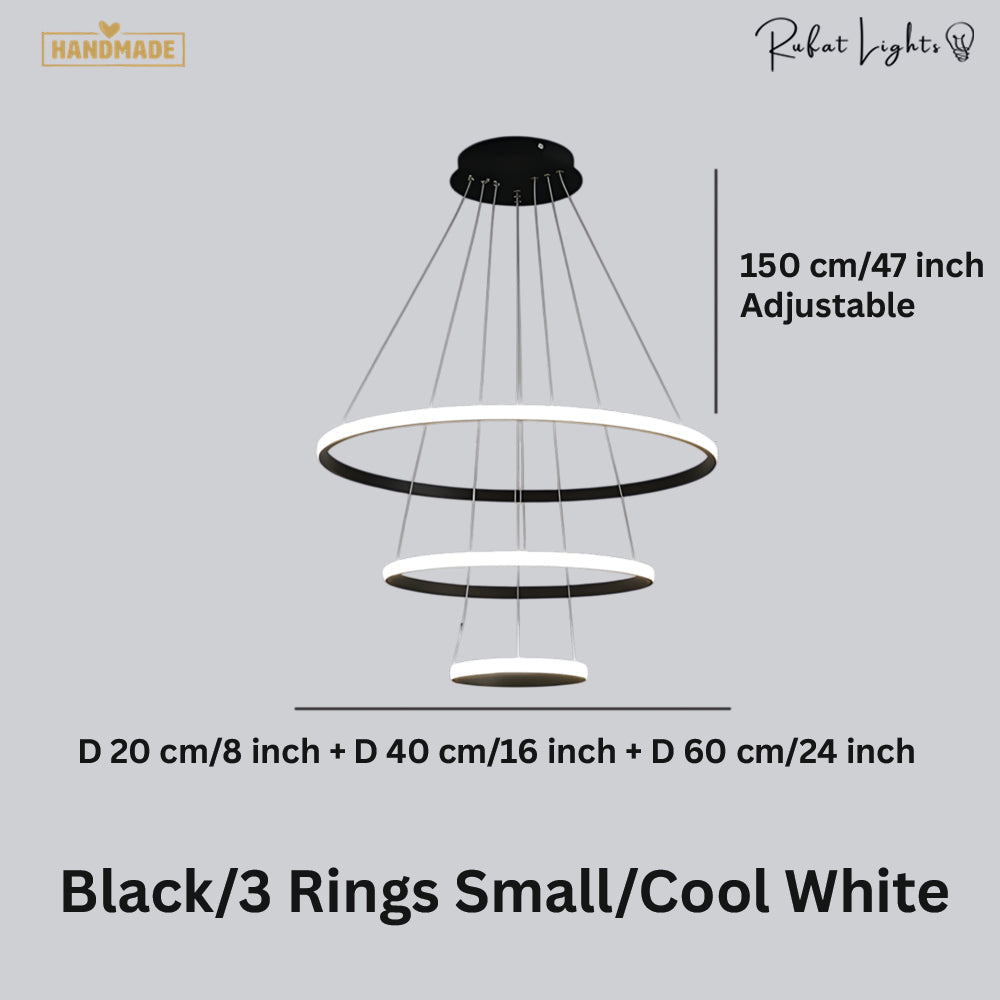 Modern LED Rings Circle Hanging Chandelier