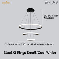 Modern LED Rings Circle Hanging Chandelier