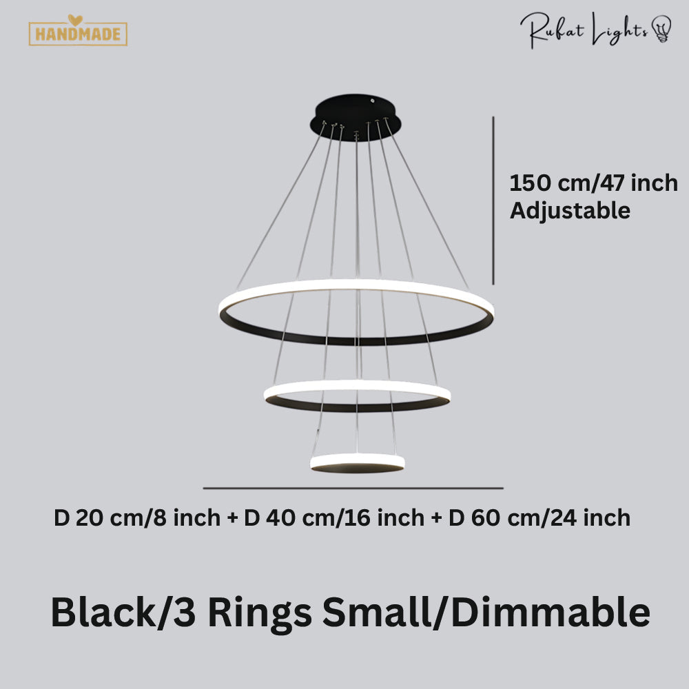 Modern LED Rings Circle Hanging Chandelier