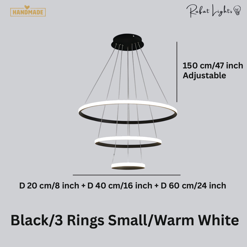 Modern LED Rings Circle Hanging Chandelier