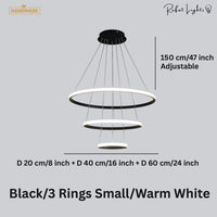 Modern LED Rings Circle Hanging Chandelier