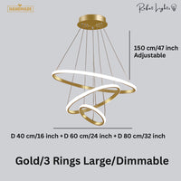 Modern LED Rings Circle Hanging Chandelier