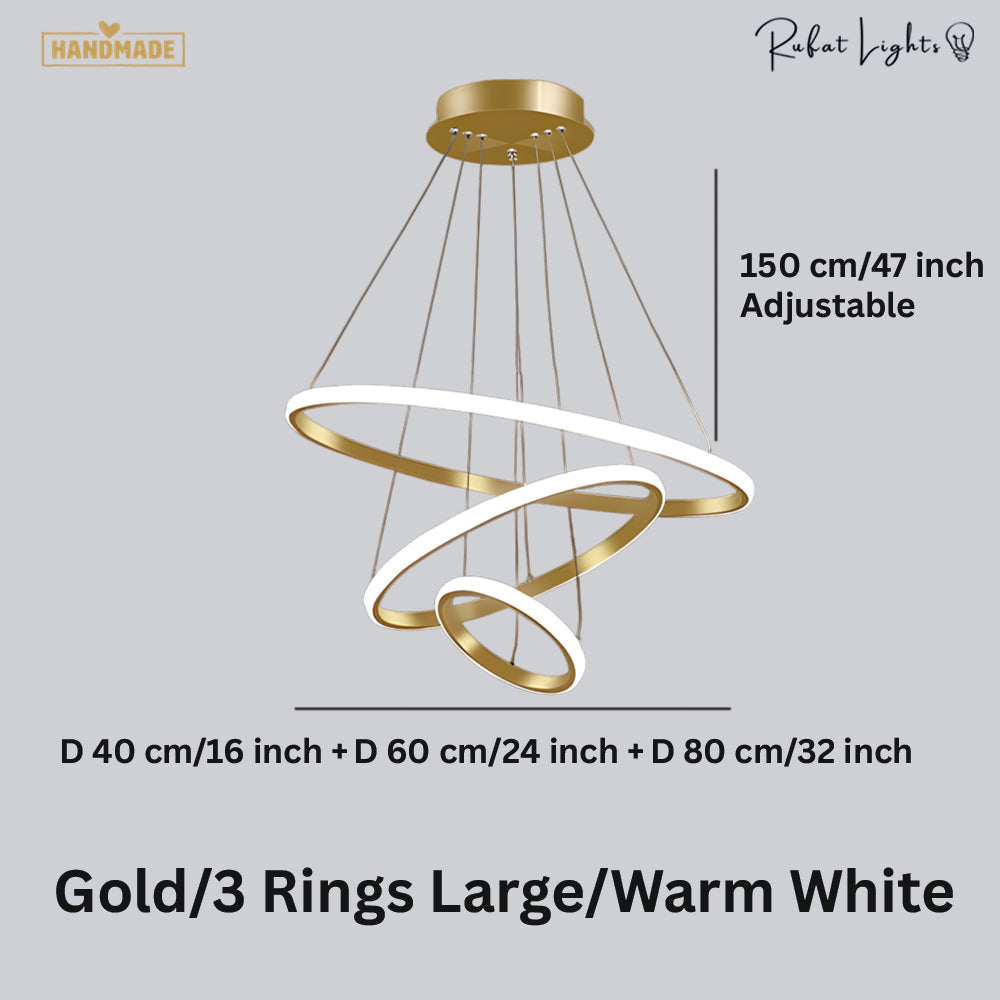 Modern LED Rings Circle Hanging Chandelier