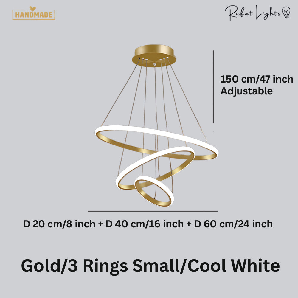 Modern LED Rings Circle Hanging Chandelier
