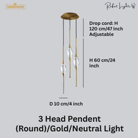 Copper Crystal Pendant Lamp