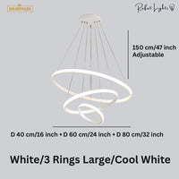 Modern LED Rings Circle Hanging Chandelier
