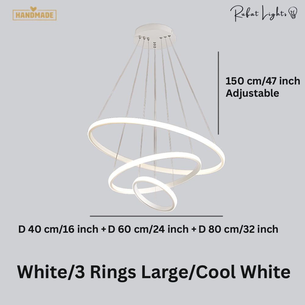 Modern LED Rings Circle Hanging Chandelier