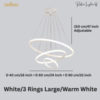 Modern LED Rings Circle Hanging Chandelier