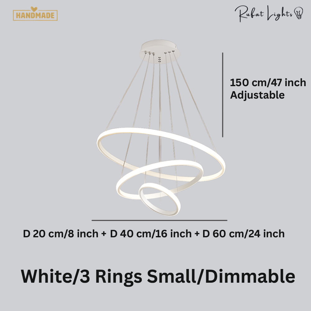 Modern LED Rings Circle Hanging Chandelier