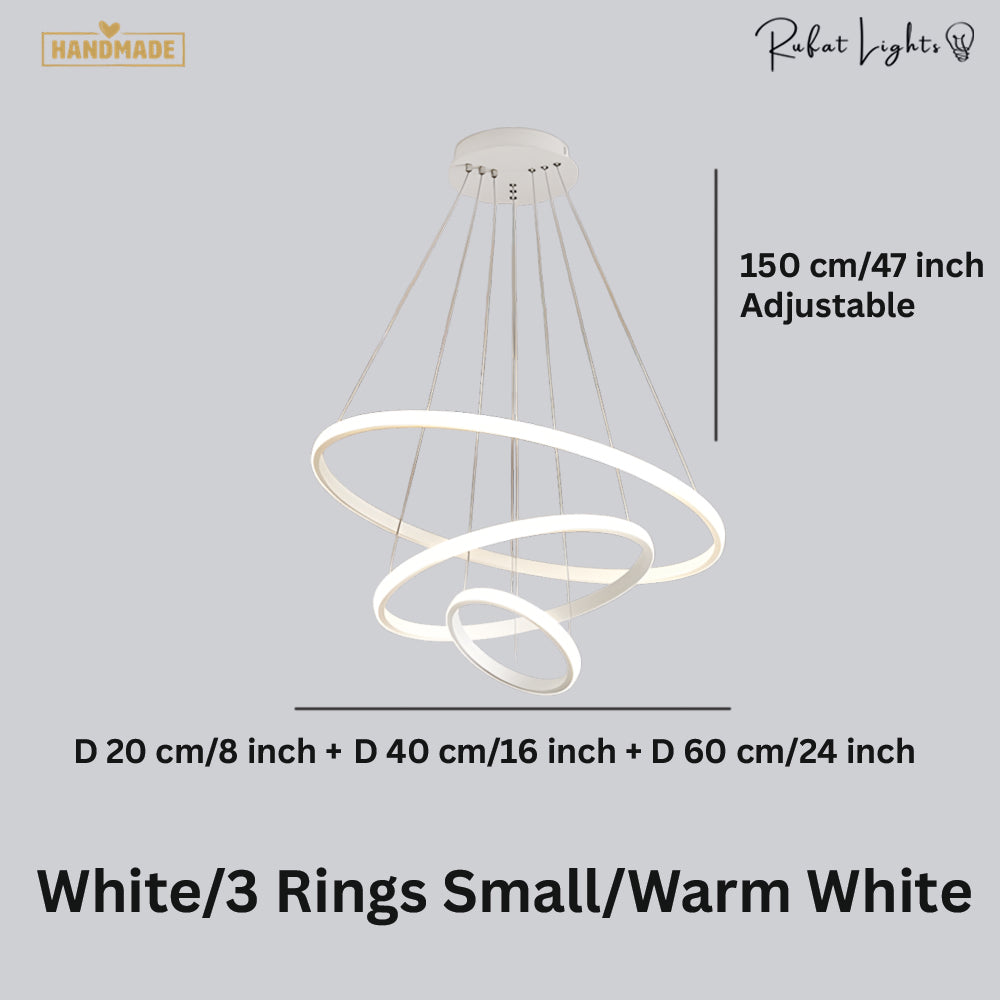 Modern LED Rings Circle Hanging Chandelier