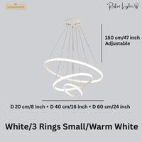 Modern LED Rings Circle Hanging Chandelier