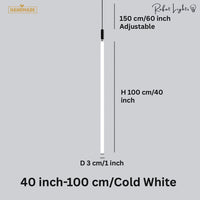 Sleek Modern Long Tube Pendant Light