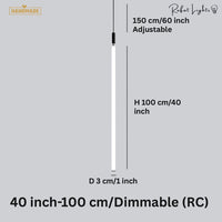 Sleek Modern Long Tube Pendant Light