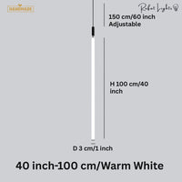 Sleek Modern Long Tube Pendant Light