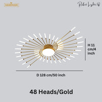 Modern Full Star Shine Rays Chandelier Lamps